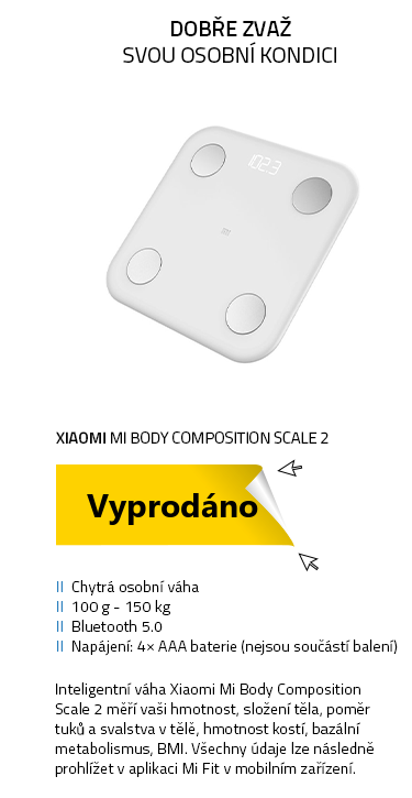 Xiaomi Mi Body Composition Scale 2 bílá