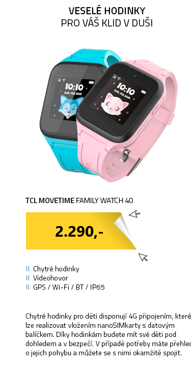 Chytré hodinky TCL MOVETIME Family Watch 40