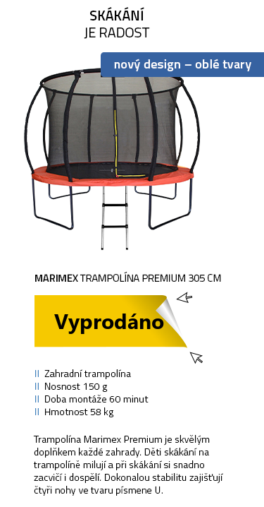 Marimex trampolína Premium 305 cm 2020