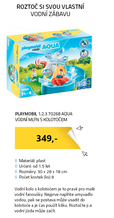 Playmobil 1.2.3 70268 AQUA Vodní mlýn s kolotočem