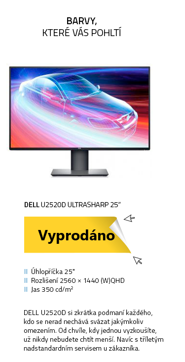 LCD Monitor 25" DELL U2520D UltraSharp černá