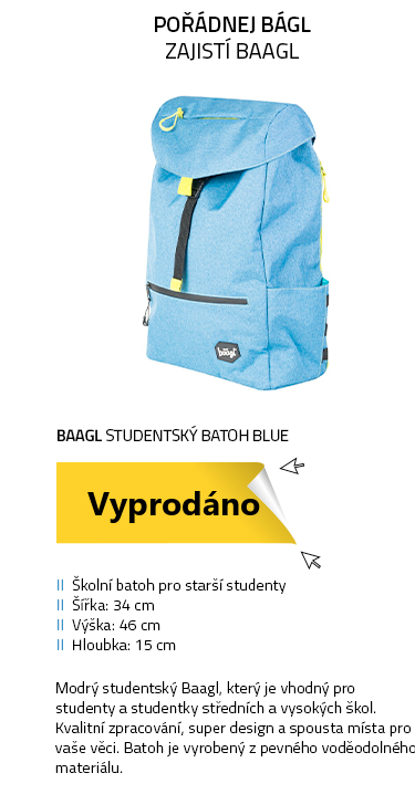 BAAGL Studentský batoh Blue