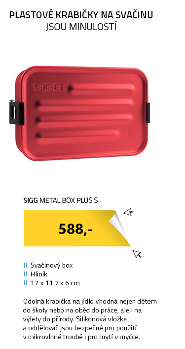 SIGG Metal Box Plus S červená
