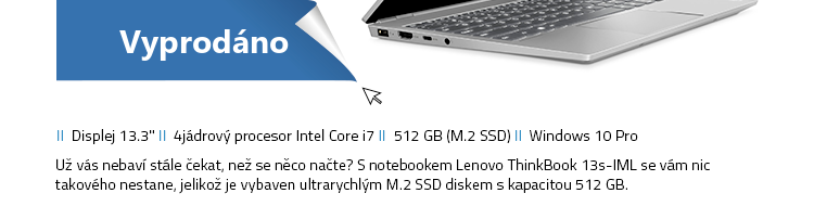 Notebook Lenovo ThinkBook 13s-IML šedá