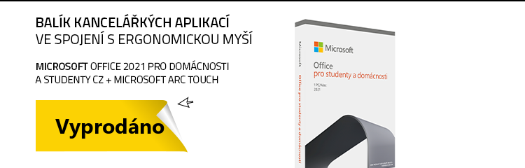 Microsoft Office 2021 pro domácnosti a studenty CZ + Microsoft Arc Touch černá