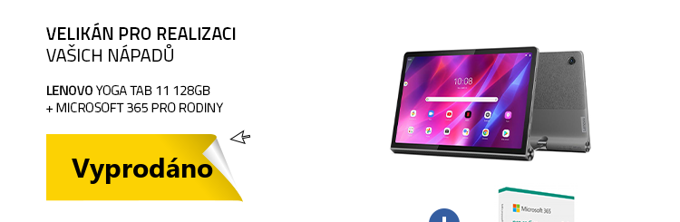 Lenovo Yoga Tab 11 128GB šedá + Microsoft 365 pro rodiny