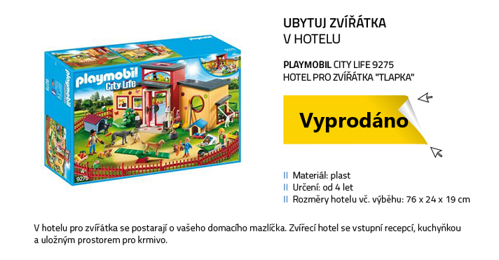 Playmobil City Life 9275 Hotel pro zvířátka "Tlapka"