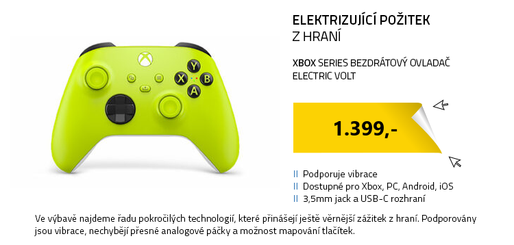 Xbox Series Bezdrátový ovladač - Electric Volt