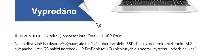 Notebook HP ProBook 450 G8 stříbrná