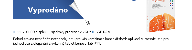 Lenovo TAB P11 Pro 128GB šedá + Microsoft 365 pro jednotlivce