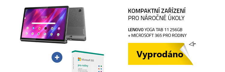 Lenovo Yoga Tab 11 256GB šedá + Microsoft 365 pro rodiny