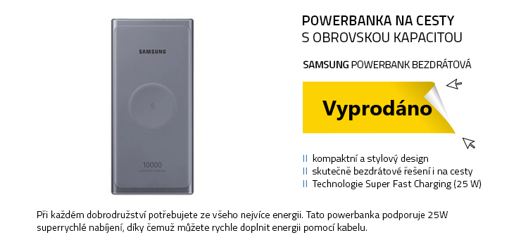 SAMSUNG Powerbank bezdrátová 10000 mAh USB-C šedá