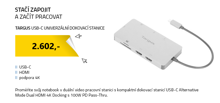 Targus USB-C Dual HDMI 4K Univerzální dokovací stanice