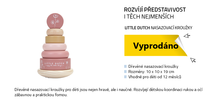Little Dutch Nasazovací kroužky dřevěné