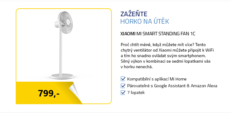 Xiaomi Mi Smart Standing Fan 1C bílá