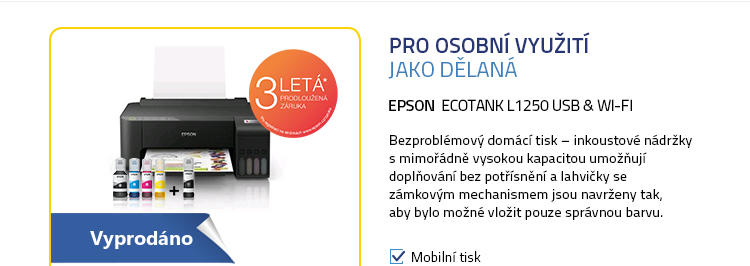 Epson EcoTank L1250 USB & Wi-FI černá