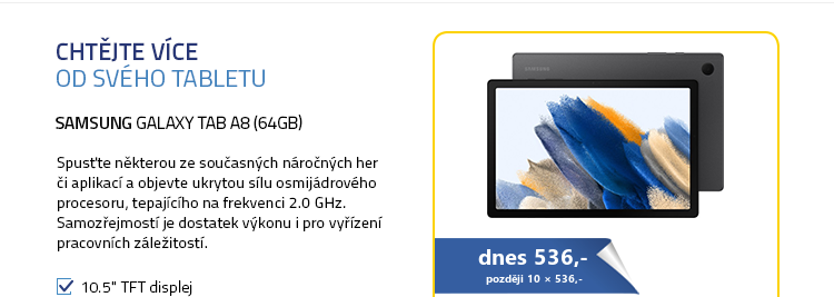 SAMSUNG Galaxy Tab A8 Wi-Fi 64GB šedá