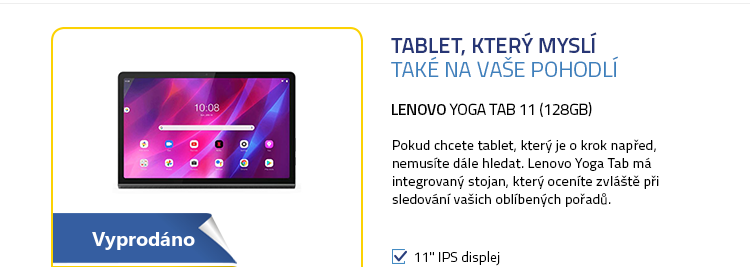 Lenovo Yoga Tab 11 128GB šedá
