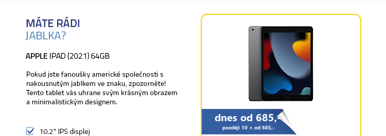 Apple iPad (2021) Wi-Fi 64GB šedá
