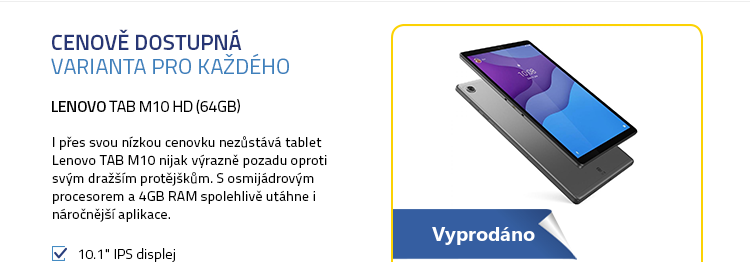 Lenovo Tab M10 HD 64GB šedá