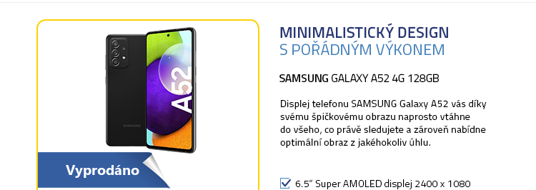 SAMSUNG Galaxy A52 4G 128GB černá