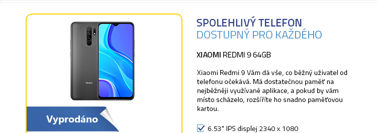 Xiaomi Redmi 9 64GB šedá