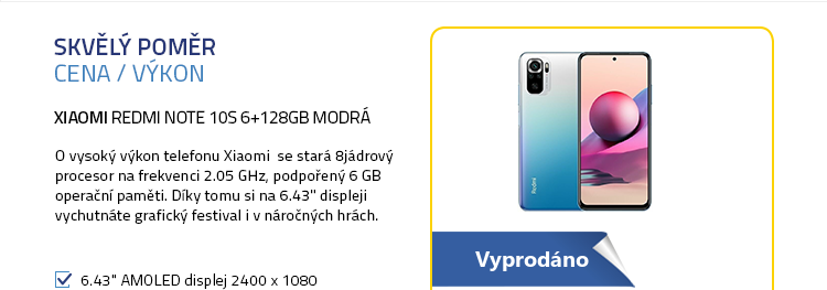 Xiaomi Redmi Note 10S 6+128GB modrá