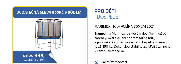 Marimex trampolína 366 cm 2021