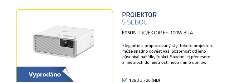 Projektor EPSON EF-100W bílá
