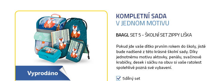 BAAGL SET 5 - Školní set Zippy Liška