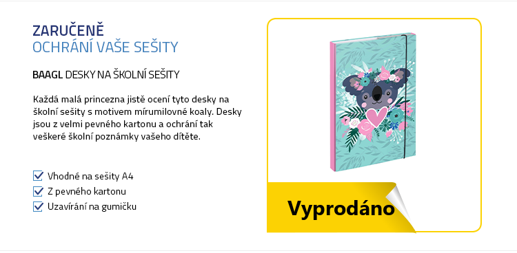 BAAGL Desky na školní sešity A4 Koala