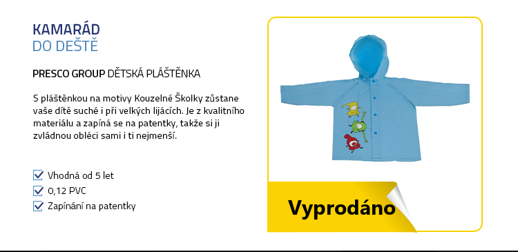 Presco Group Dětská pláštěnka Kouzelná školka modrá (5-6 let)