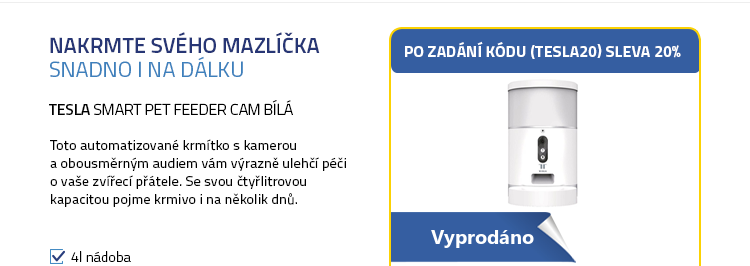 Tesla Smart Pet Feeder cam bílá