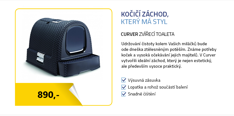 Curver zvířecí toaleta tmavě šedá 51x38.5x40cm