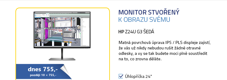 LCD Monitor 24" HP Z24u G3 šedá
