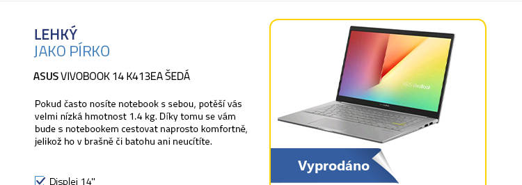 Notebook ASUS VivoBook 14 K413EA šedá