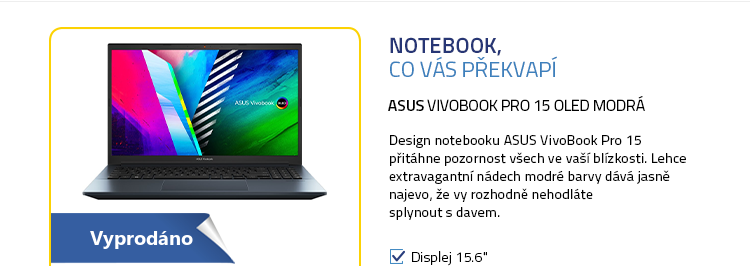 Notebook ASUS VivoBook Pro 15 OLED modrá