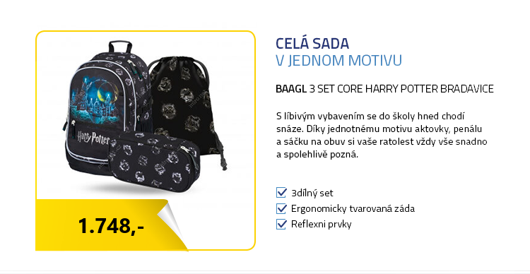 BAAGL 3 SET Core Harry Potter Bradavice