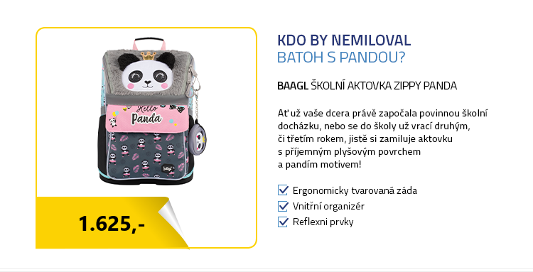 BAAGL Školní aktovka Zippy Panda