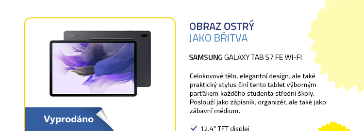 SAMSUNG Galaxy Tab S7 FE Wi-Fi 4+64GB černá
