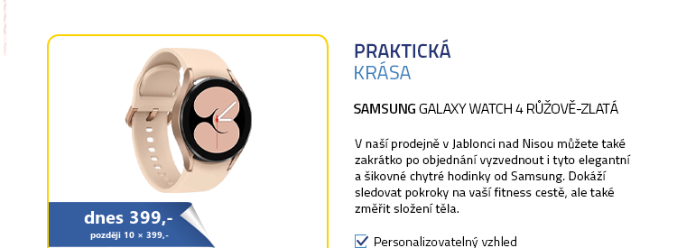 SAMSUNG Galaxy Watch 4 (40 mm) růžově-zlatá
