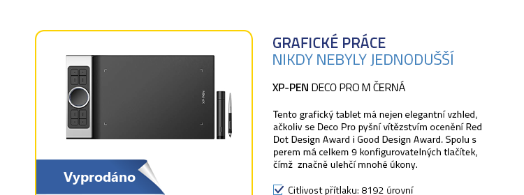 XP-PEN Deco Pro M černá