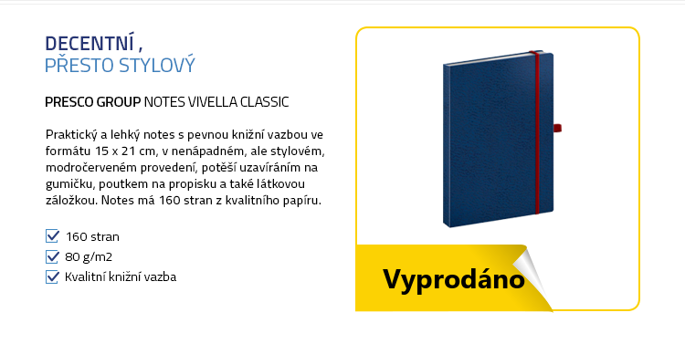Presco Group Notes Vivella Classic modrý/červený