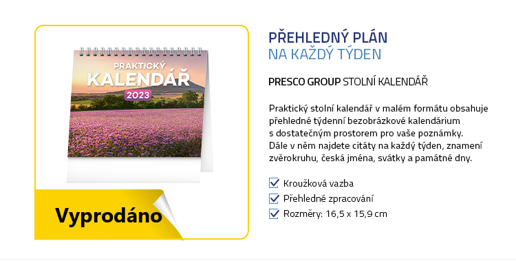 Presco Group Stolní kalendář Praktický kalendář 2023