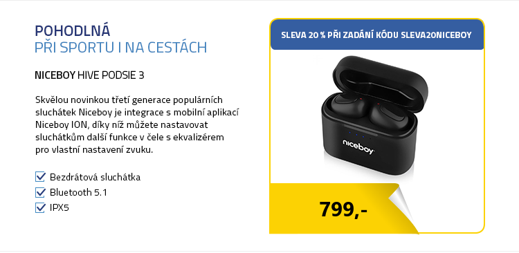 Niceboy HIVE Podsie 3 bílá