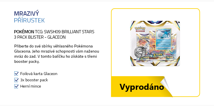 Pokémon TCG: SWSH09 Brilliant Stars 3 Pack Blister - Glaceon