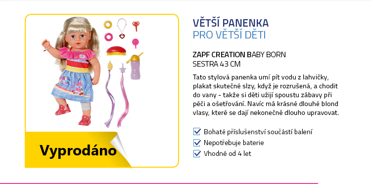 Zapf Creation Baby Born Sestra 43 cm