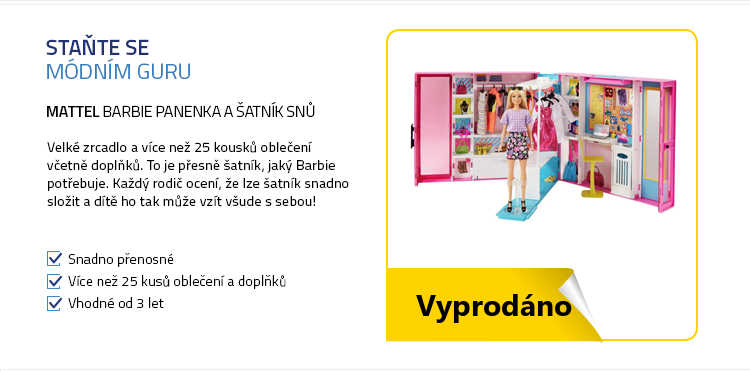 Mattel Barbie GBK10 - Panenka a šatník snů