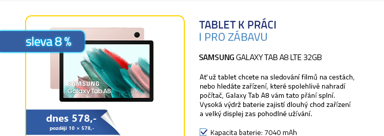 SAMSUNG Galaxy Tab A8 LTE 32GB růžová