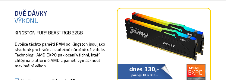 Kingston Fury Beast RGB 32GB (2x16GB) DDR5 6000MHz EXPO